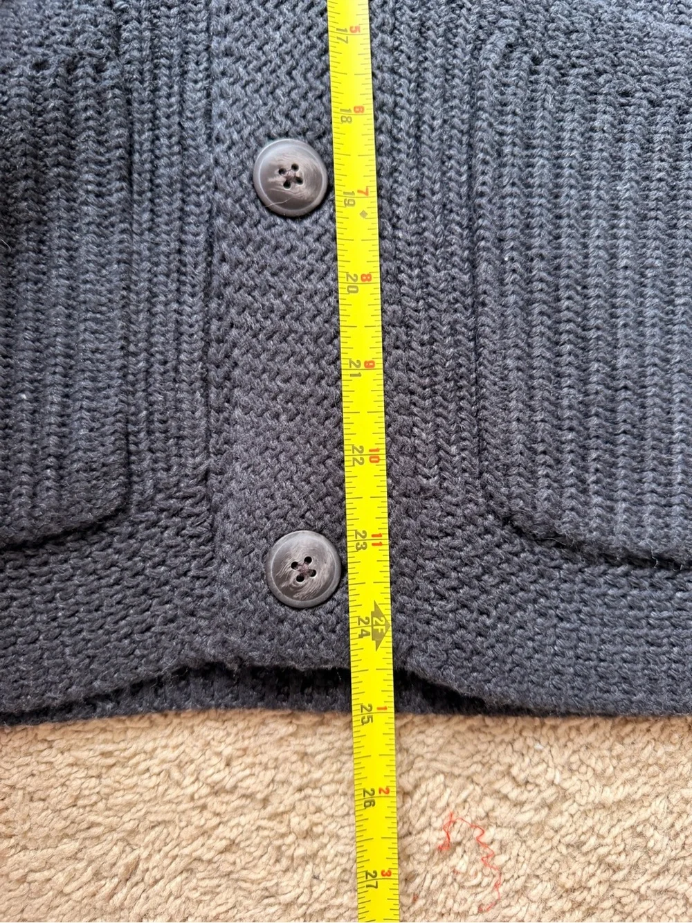 Grayers Dark Gray Shawl Collar Button Cardigan